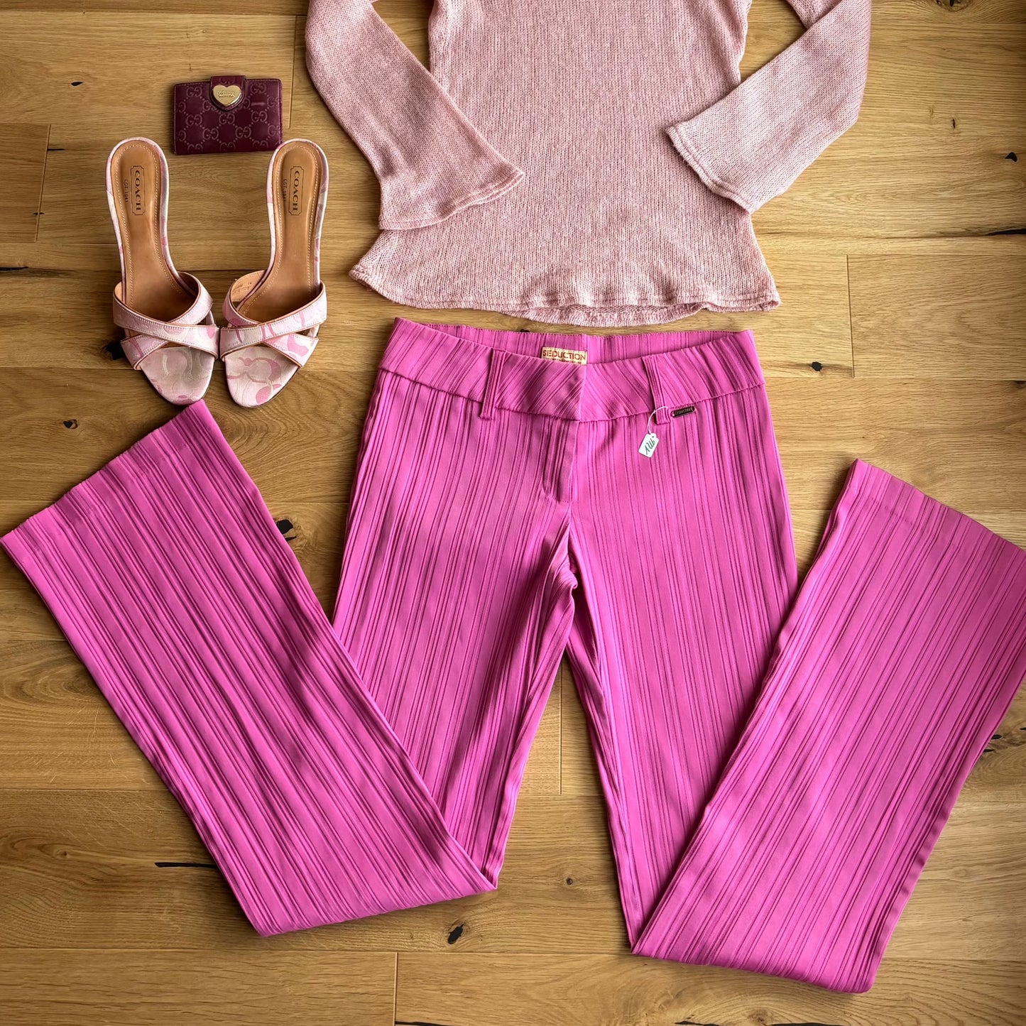 Pink Bootcut Trousers (S)