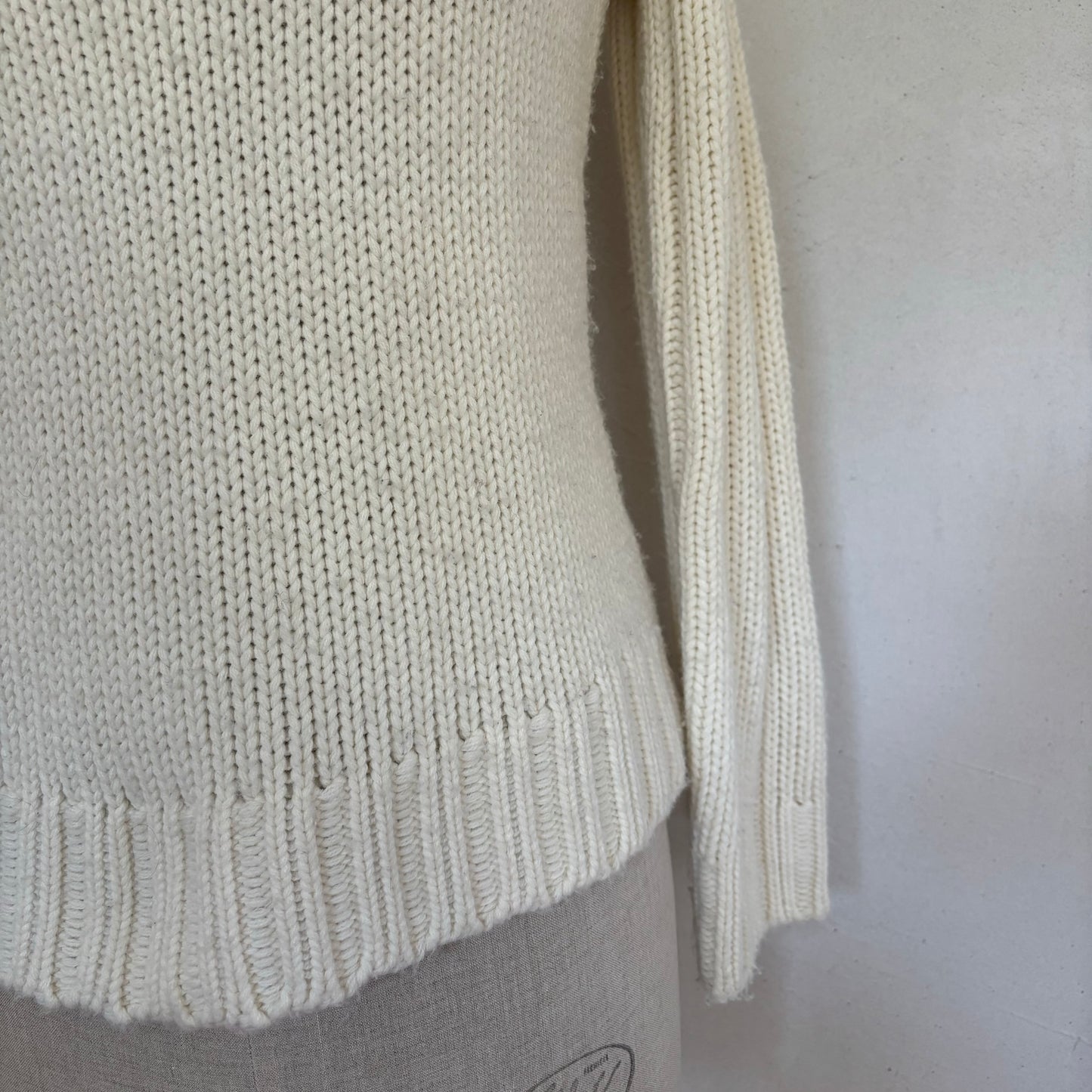 White Knit Turtleneck (M)