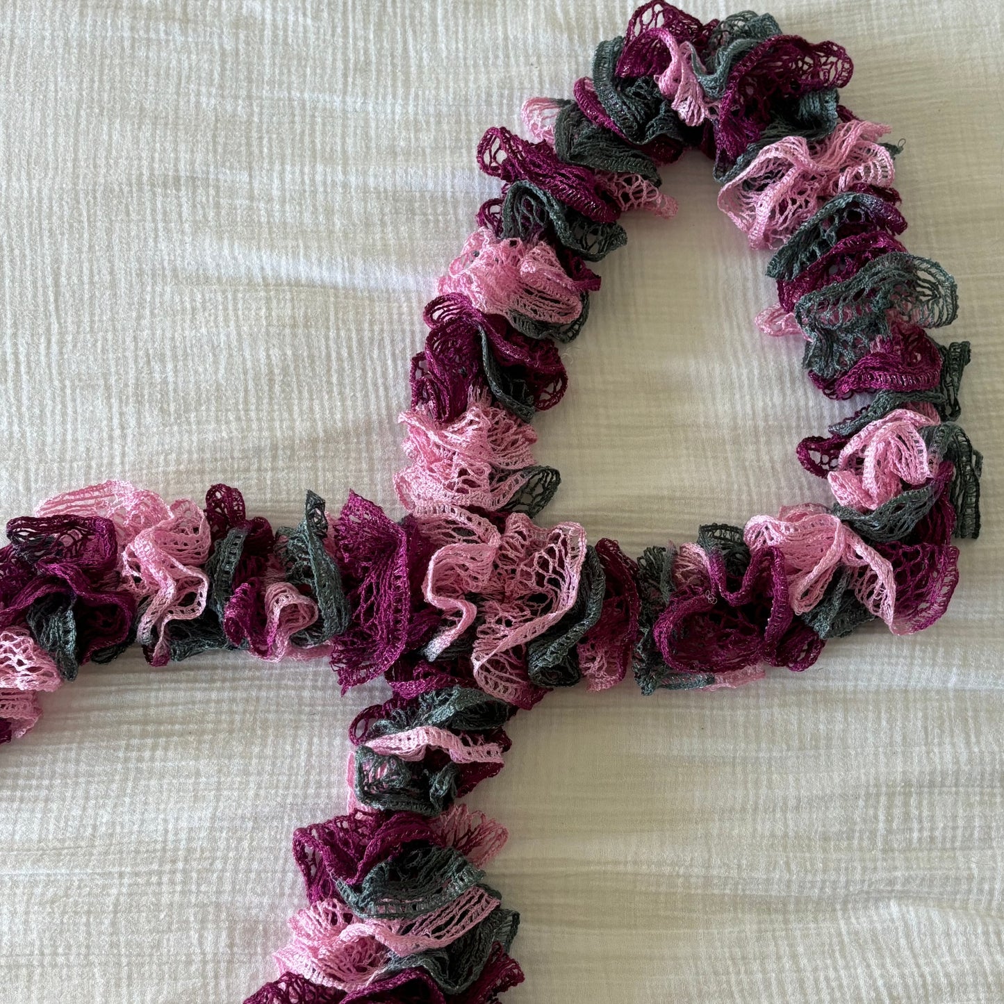 Fuchsia Ruffle Scarf