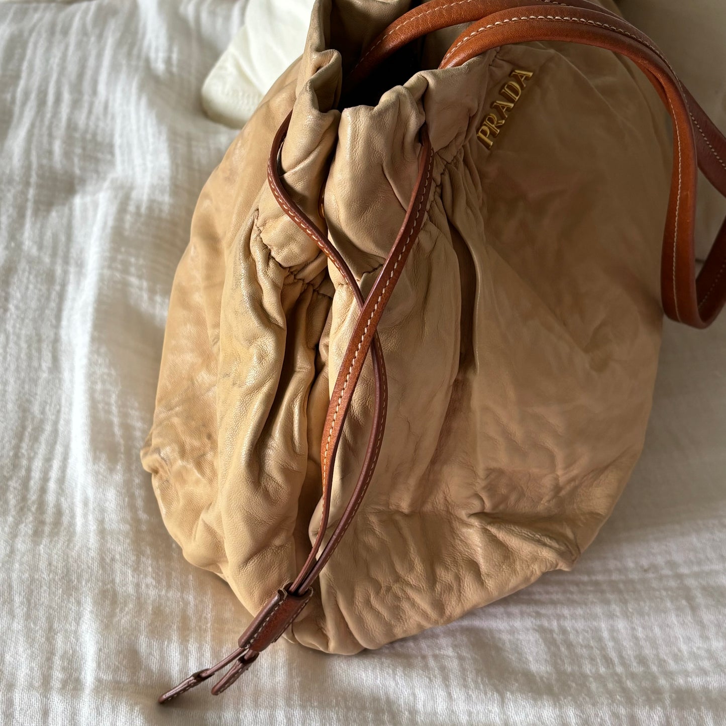 Prada Tan Nappa Purse