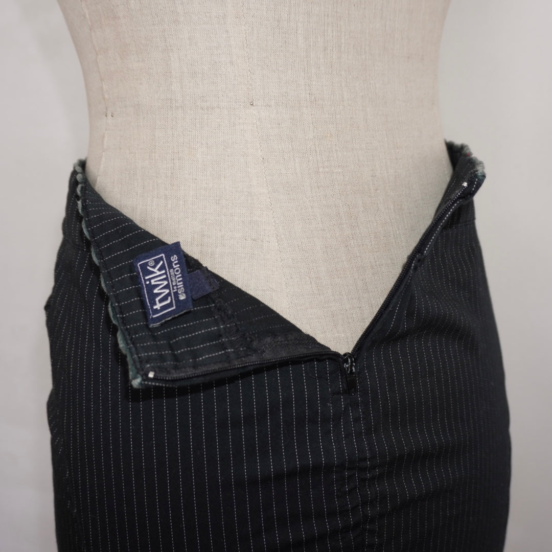 Pinstripe Ruffle Skirt (XS)