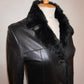 Fur Trim Leather Jacket (S)