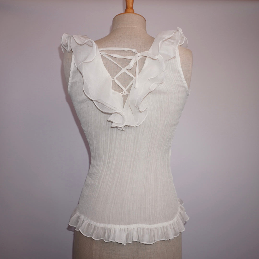 Pleated Ruffle Top (S)
