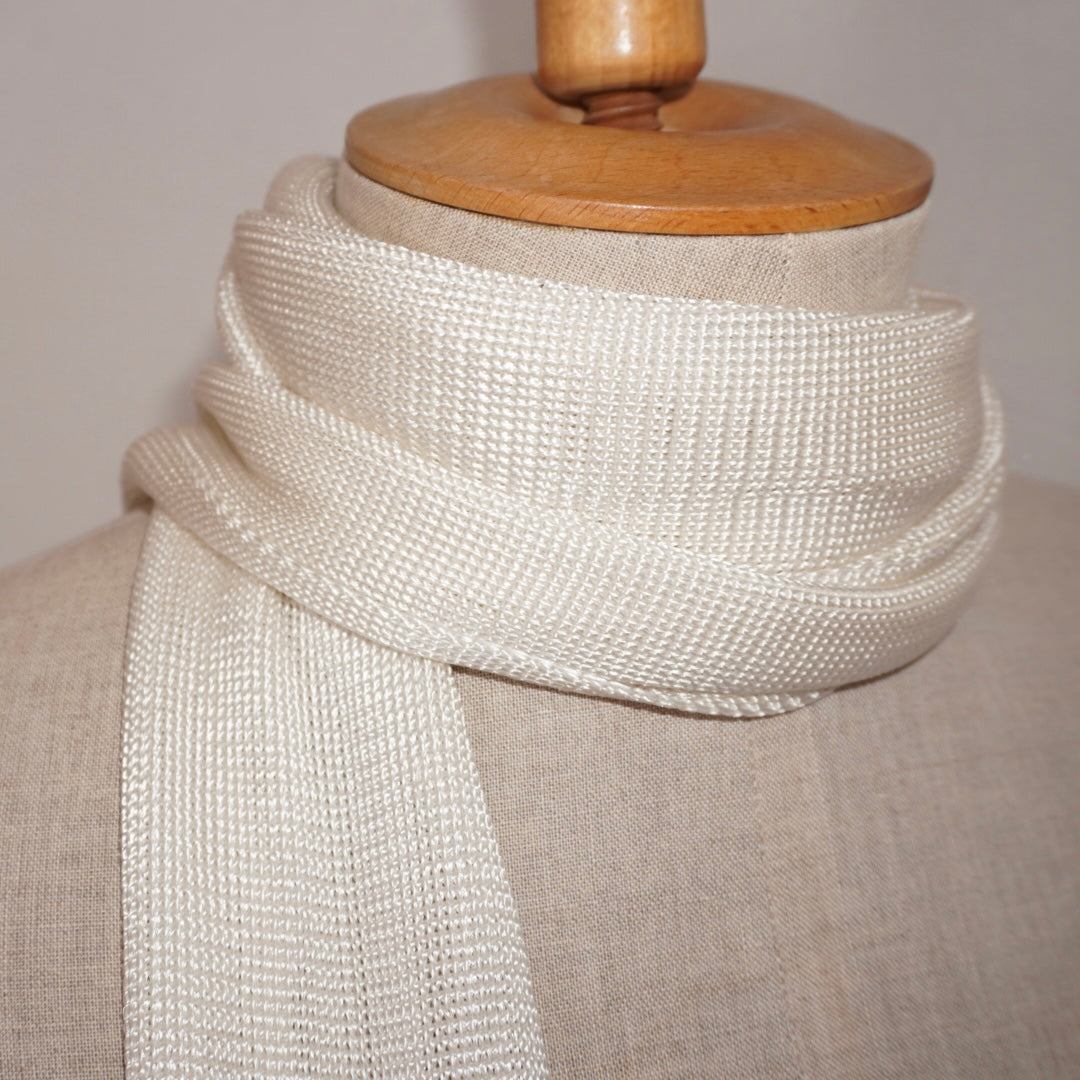 White Skinny Scarf