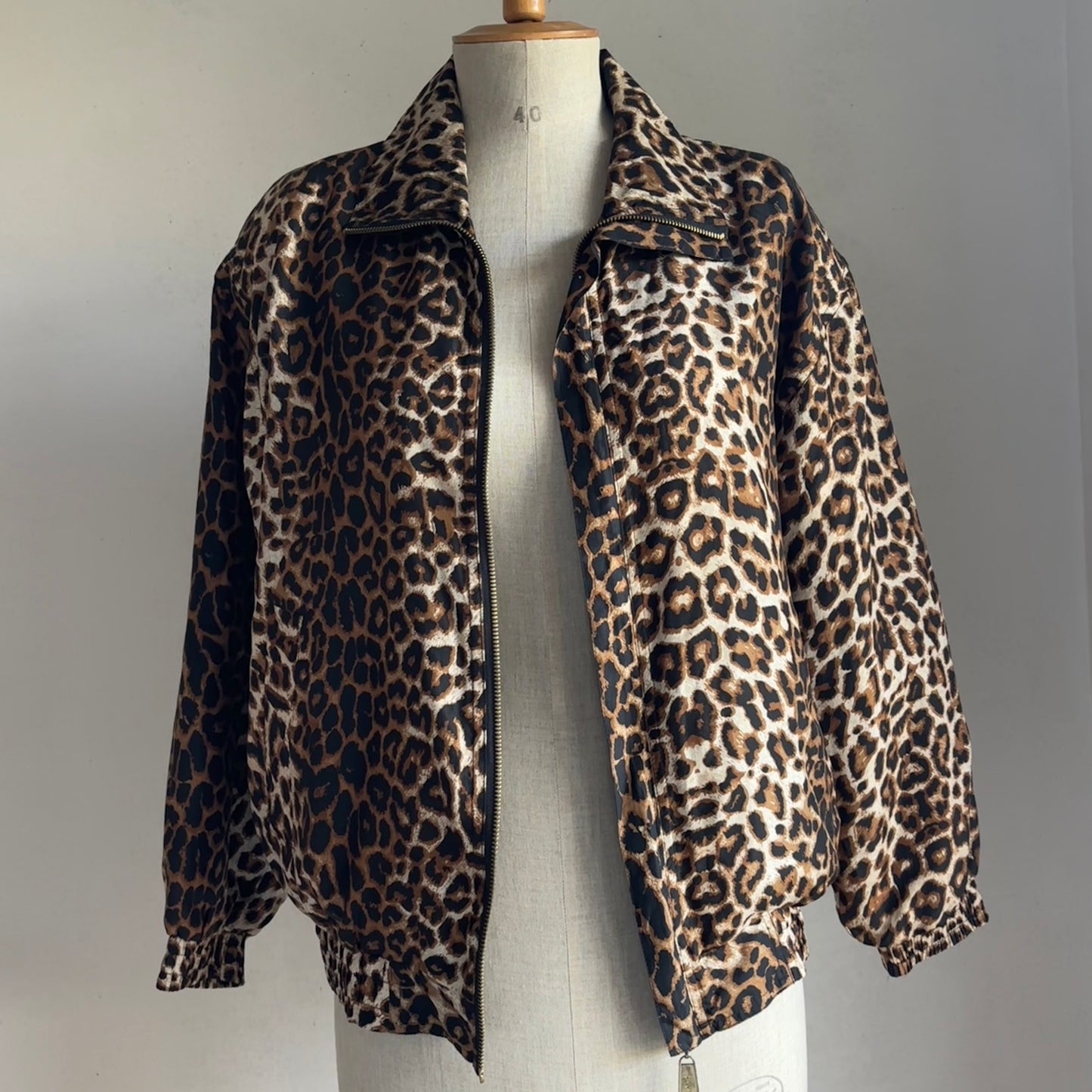 Silk Leopard Bomber Jacket (S/M)