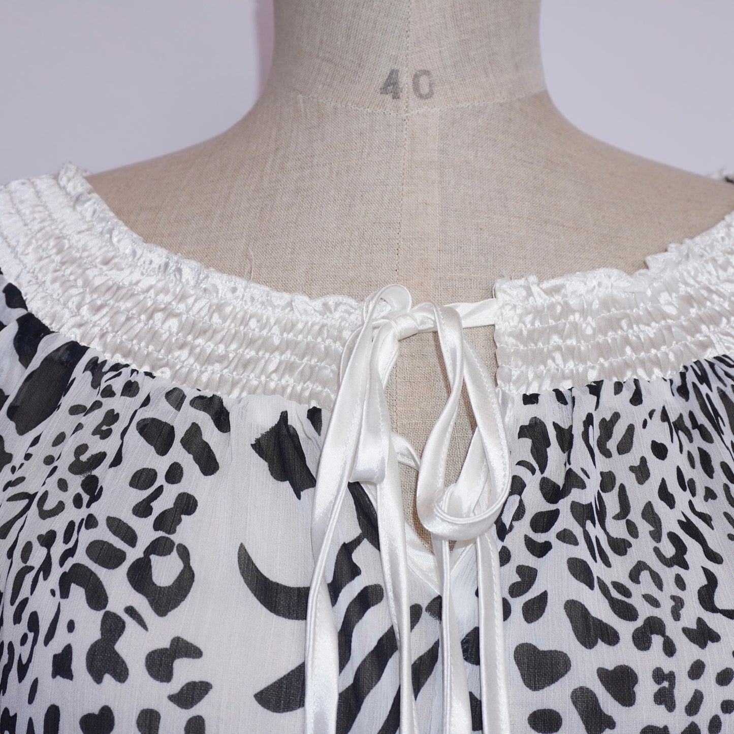 Ruched Zebra Top (M)