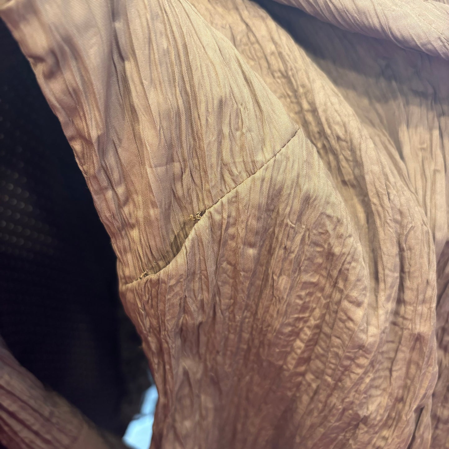 Tan Pleated Blouse (S)