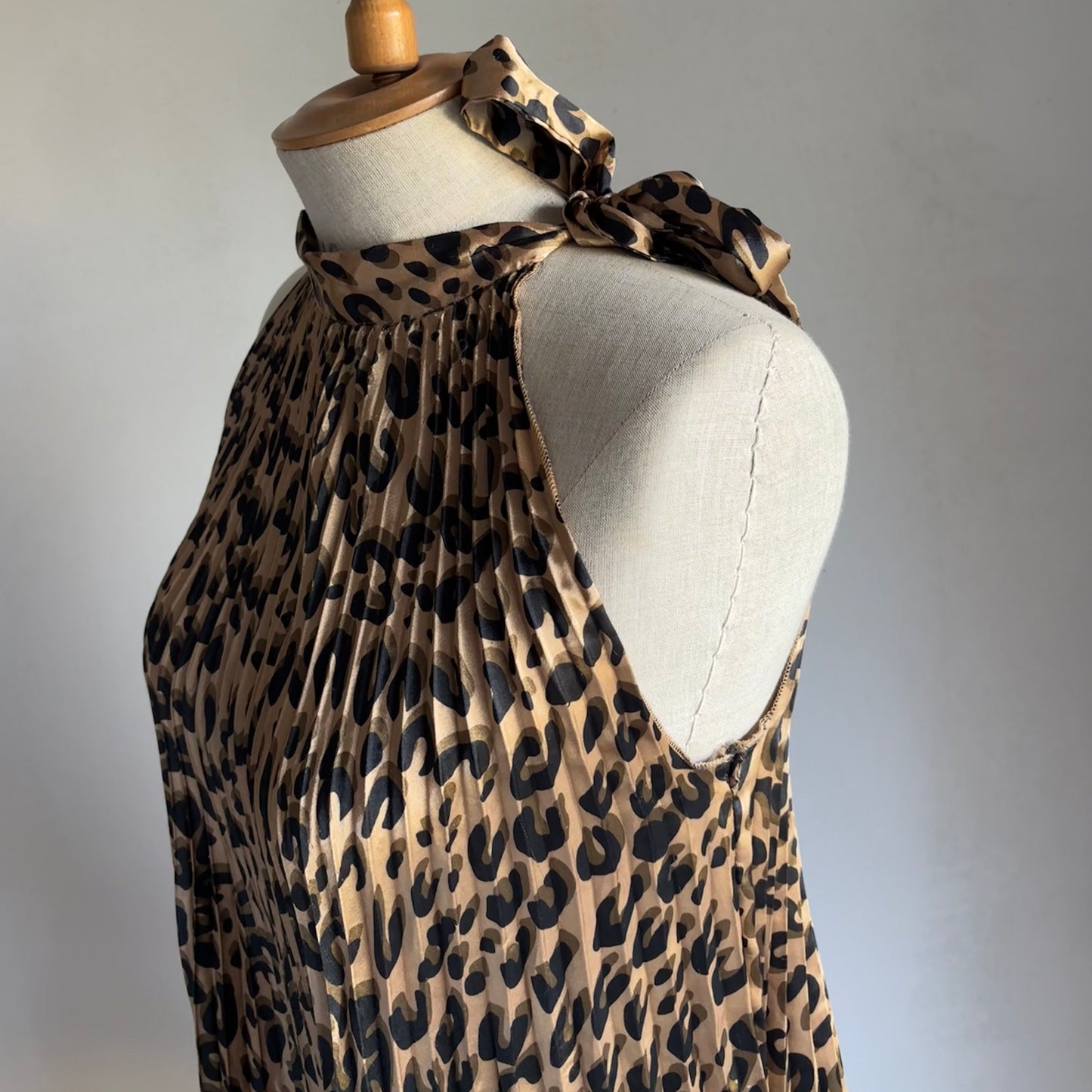 Leopard Pleated Dress (S/M)