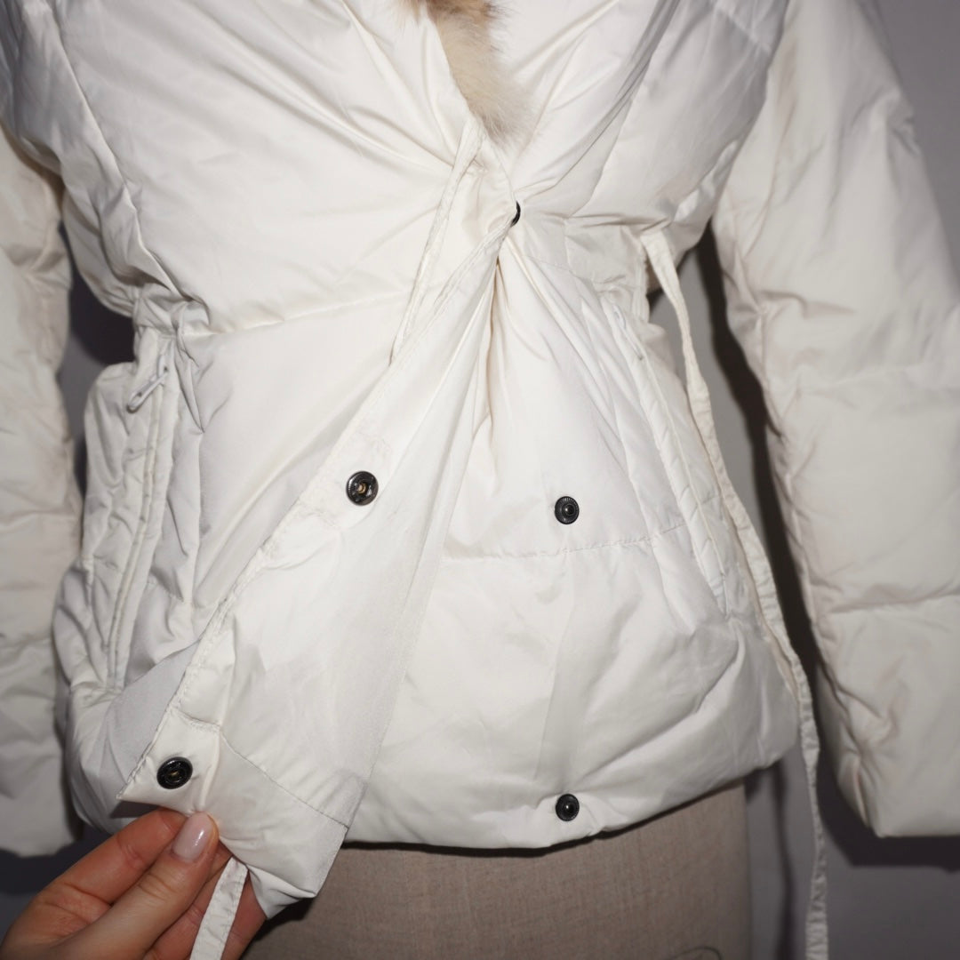 Genuine Fur Tie Puffer (S)