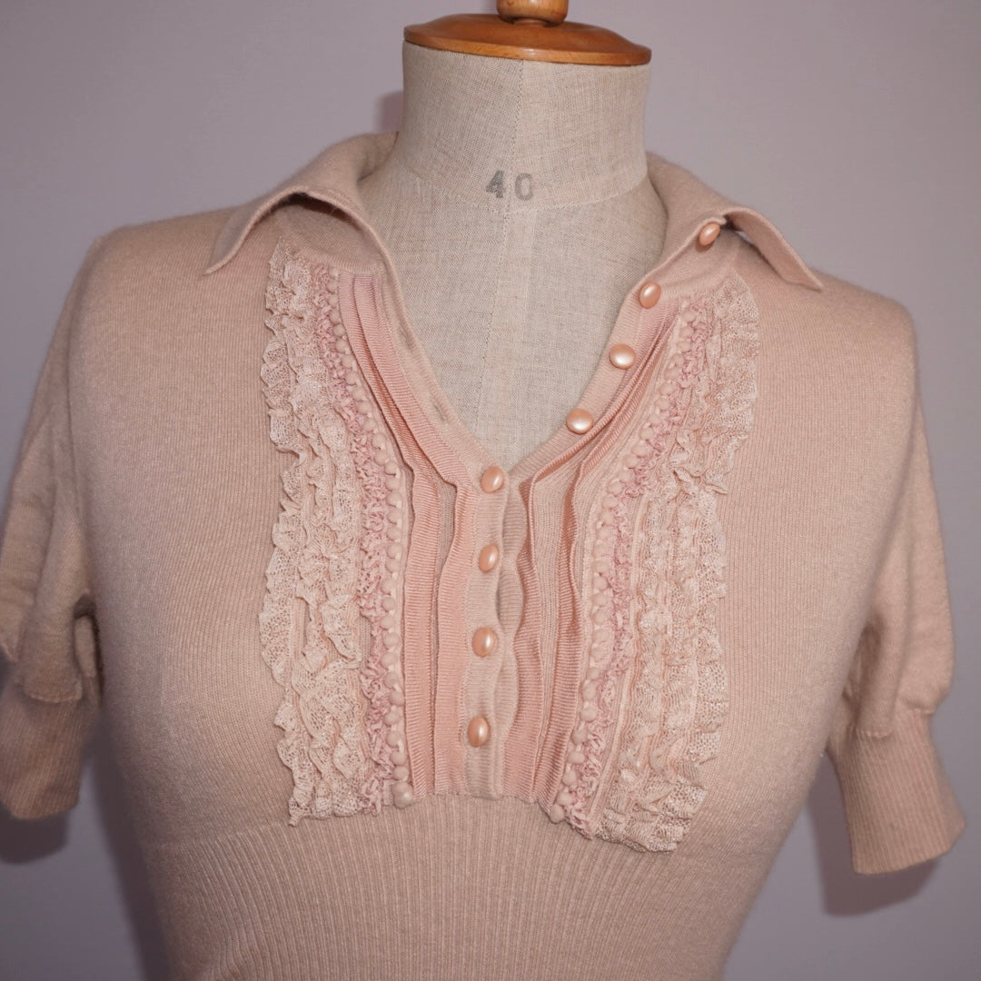 Angora Button Top (S)
