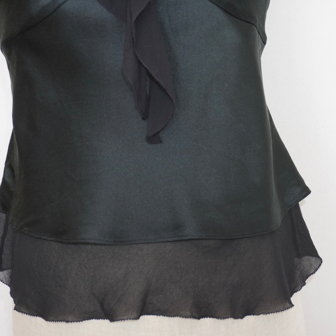 Silk Ruffle Top (M)