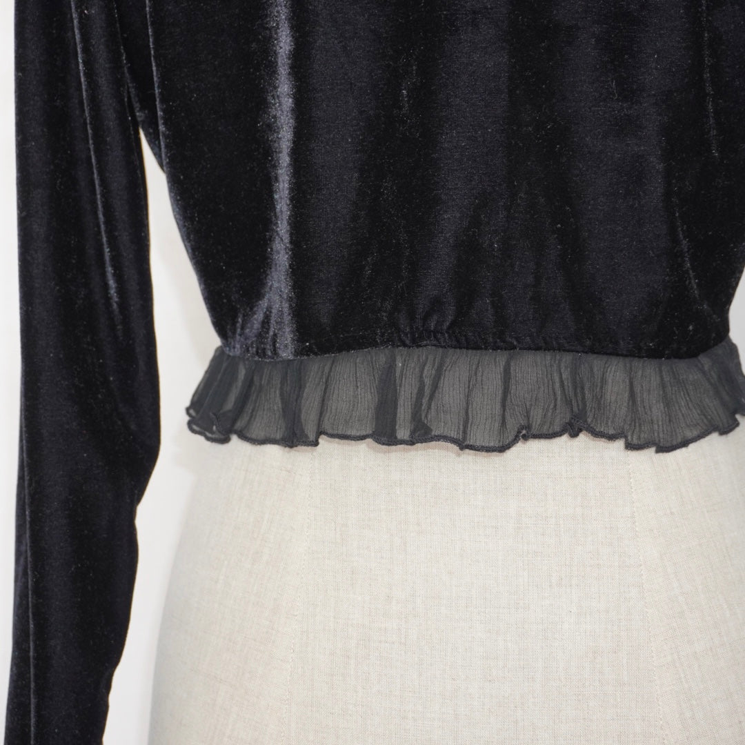 Velour Ruffle Top (M)
