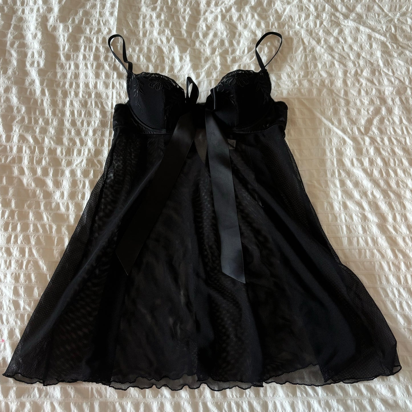 Black Mesh Babydoll (XS/ S)