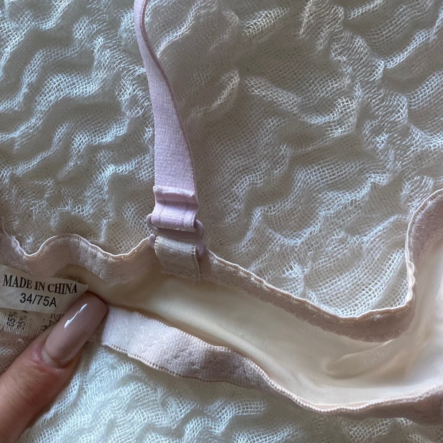 Pink Lace Bra (75A)