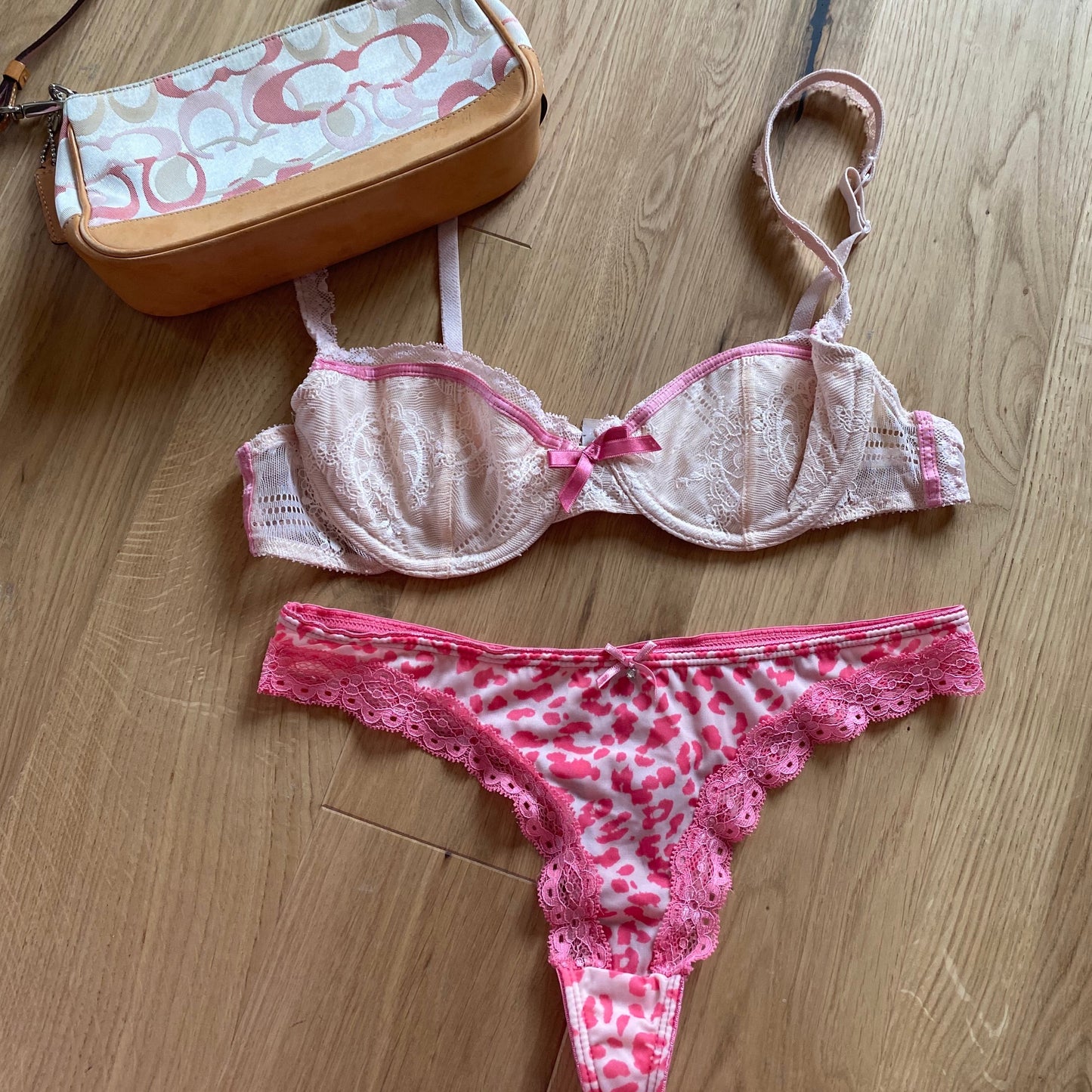 Pink Lace Leopard Underwear (S)